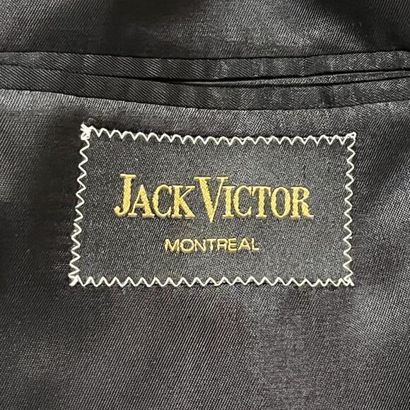 VTG LORO PIANA Pure Cashmere Houndstooth Blazer Suit Jacket SZ 44 - Picture 8 of 12